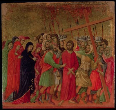 マエスタ：カルバリーへの道、1308-11 作： Duccio di Buoninsegna